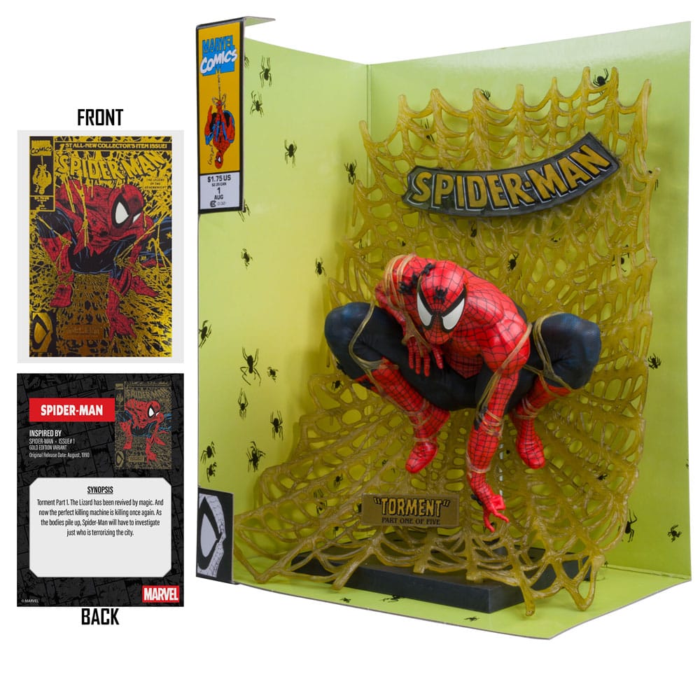 Marvel Koleksiyonu PVC Heykeli 1/6 Örümcek Adam (Örümcek Adam # 1) (Gold Edition) (Altın Etiket) 15 cm