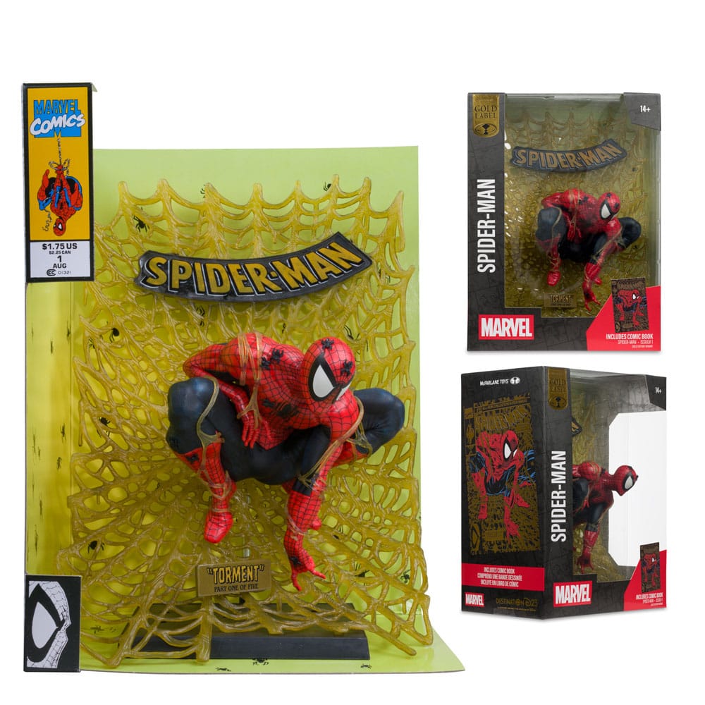 Marvel Koleksiyonu PVC Heykeli 1/6 Örümcek Adam (Örümcek Adam # 1) (Gold Edition) (Altın Etiket) 15 cm