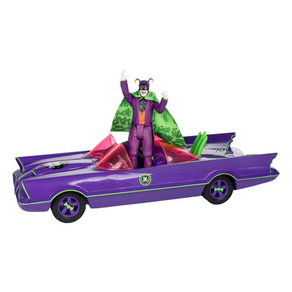 DC Retro Action Figure con veicolo Batman 66 Batmobil con Joker (Gold Etichetta)