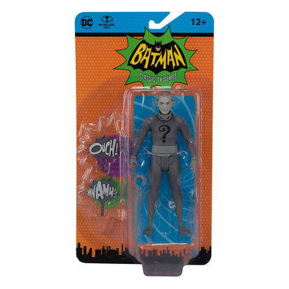 DC Retro Action Figure Batman 66 The Riddler (Zwart-Wit TV-variant) 15 cm