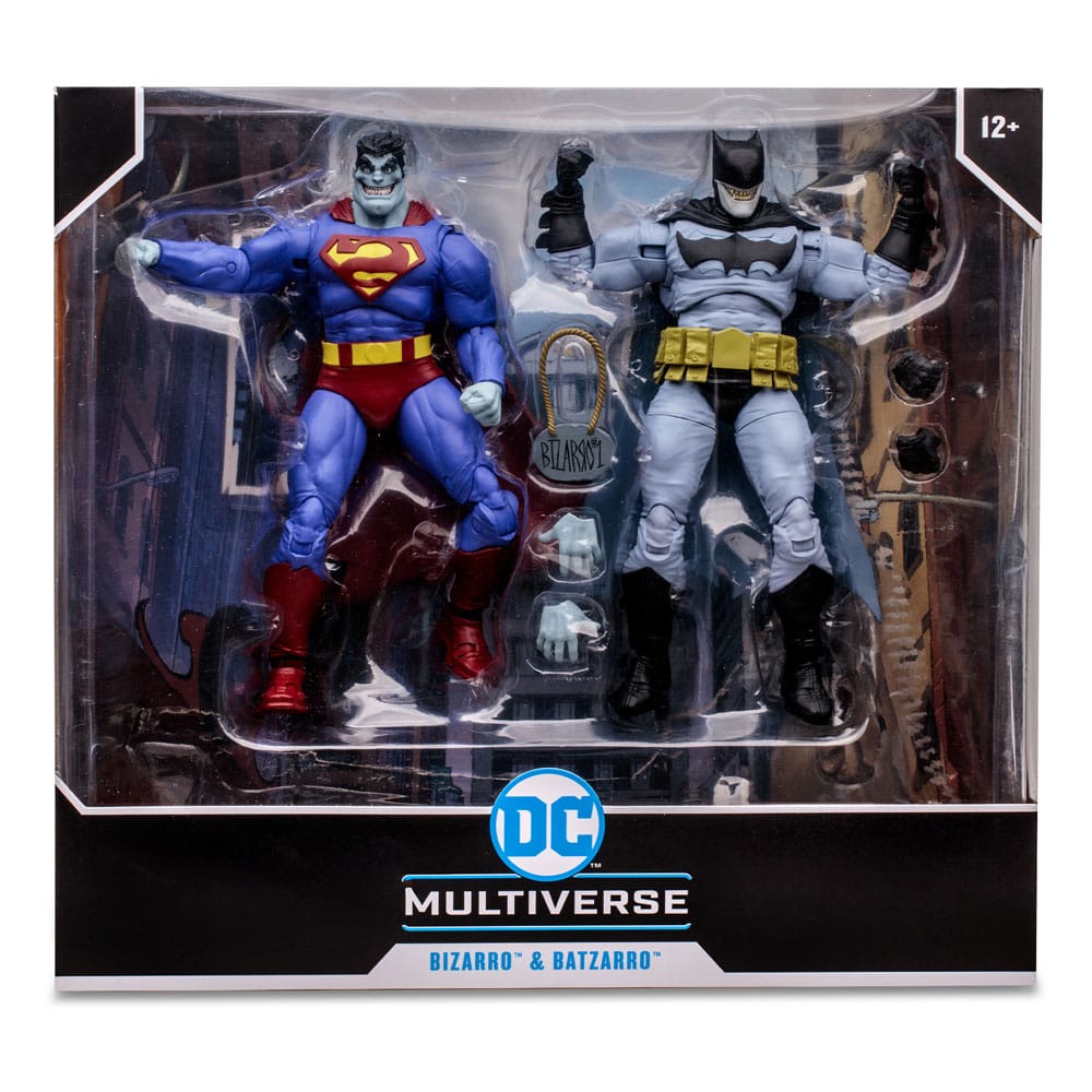 DC Multivese Action Şekil 2 Pack Bizarro ve Batzarro 18 cm