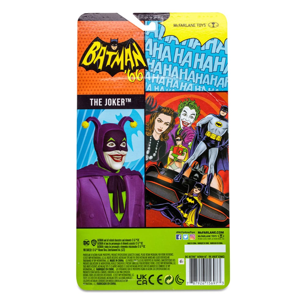 DC Retro Actie Figuur Batman 66 The Joker (Strip) 15 cm