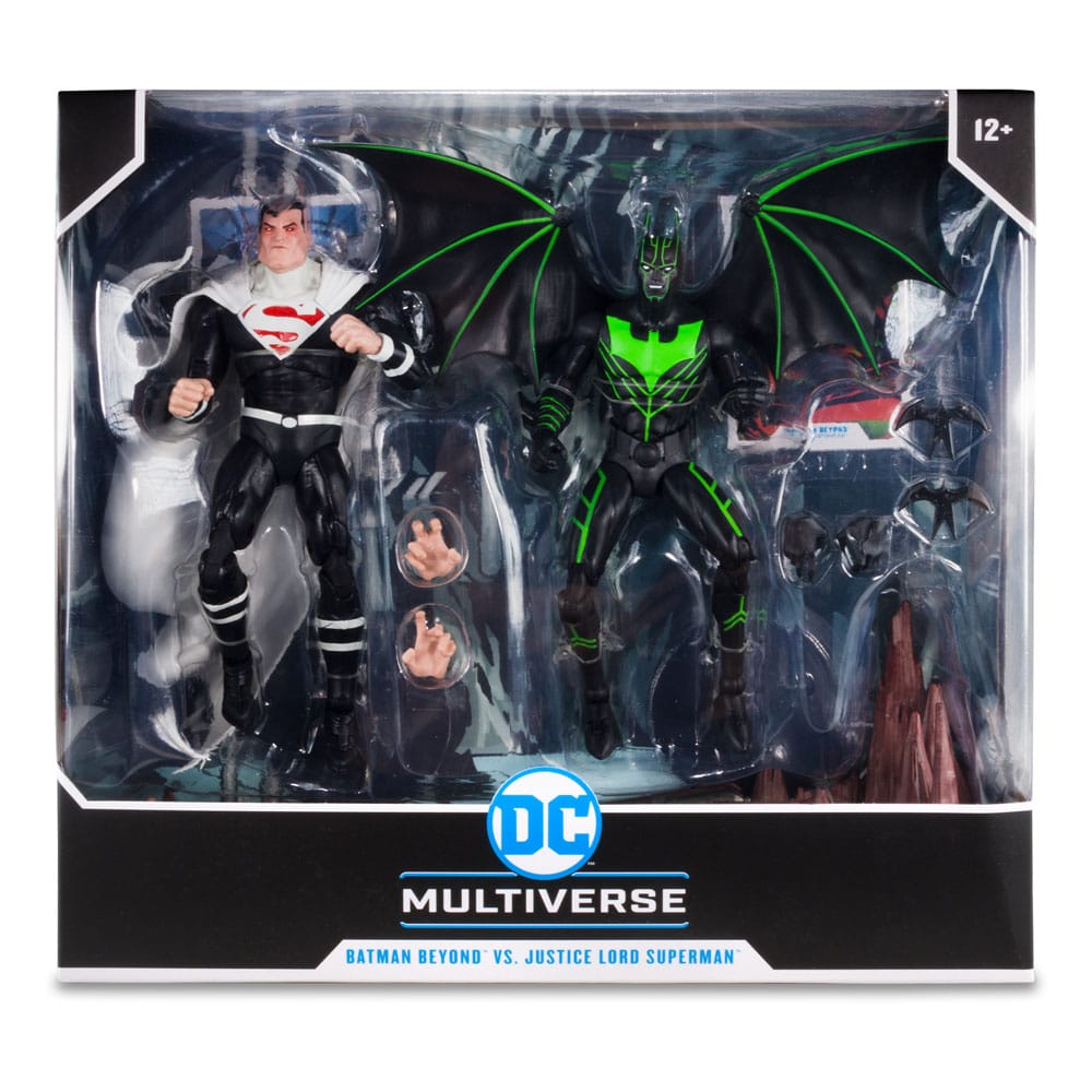 DC Collector Action Figure Pack di 2 Batman Beyond vs Justice Lord Superman 18 cm