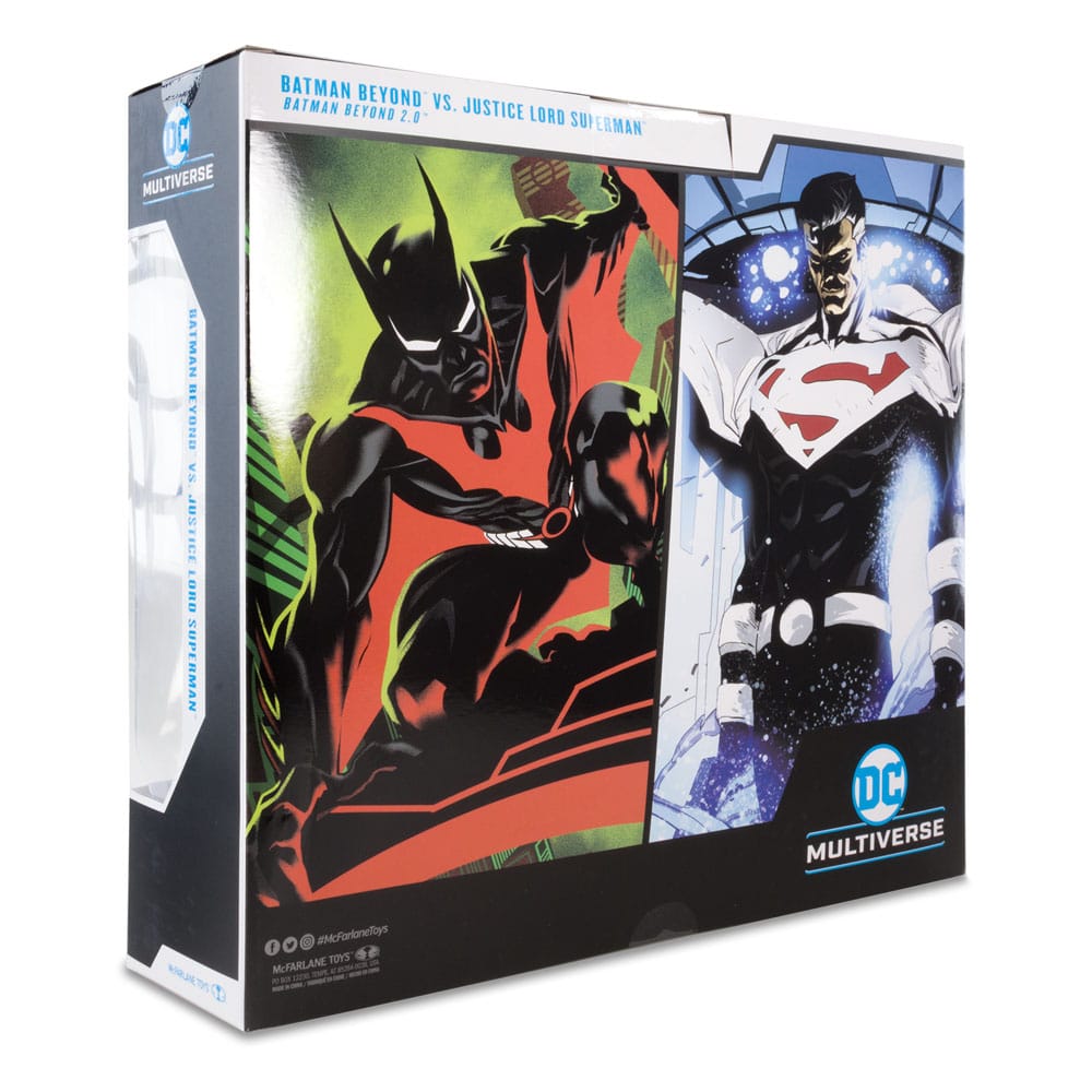 DC Collector Action Figure Pack von 2 Batman Beyond gegenüber Justice Lord Superman 18 cm