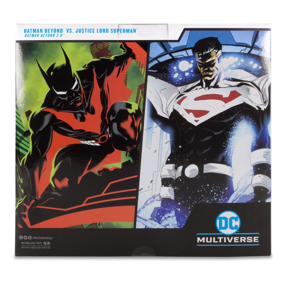 DC Collector Action Figure Pack von 2 Batman Beyond gegenüber Justice Lord Superman 18 cm