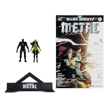 DC Direct Page Punchers Action Figur 2-Pack Batman fra Earth-44 & Batman of Earth-11 (Dark Nights: Metal) 8 cm