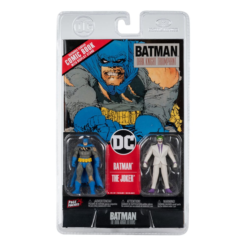 DC Direct Page Punchers Action Figur 2-Pack Batman & The Joker (Batman: The Dark Knight Returns) 8 cm