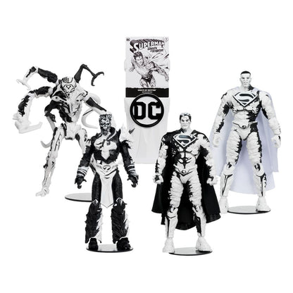 DC Direct Page Punchers Action Figures & Comic Book Pack of 4 Superman Series (Sketch Edition) (Gold Label) 18 cm