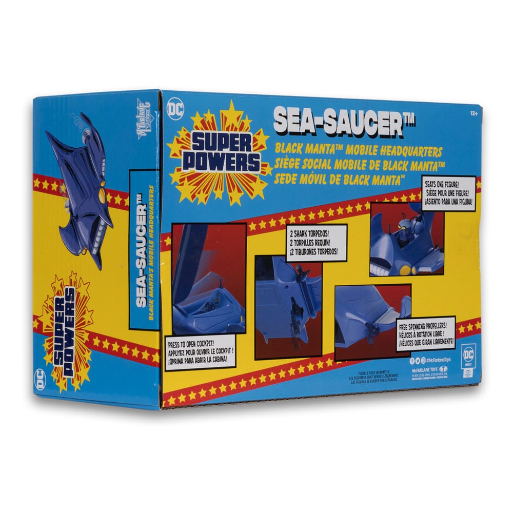 DC Direct Super Powers Fahrzeuge Schwarze Manta Seaaucer 10 cm