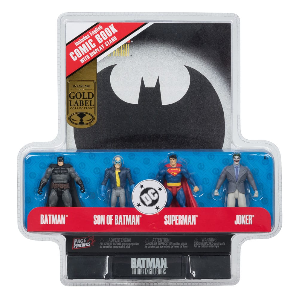 DC Direct Page Punchers Action Figur 4-Pack Batman & søn af Batman & Superman & Joker 7 cm