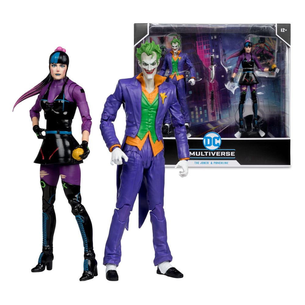 DC Multiverse Actiefiguren Pakket van 2 The Joker &amp; Punchline 18 cm