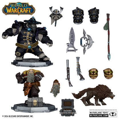 World of Warcraft PVC Statue 2-Pack 1/12 Hunter Dwarf: Beast Master & Pandaren: Monk (Etiqueta de oro) 15 cm