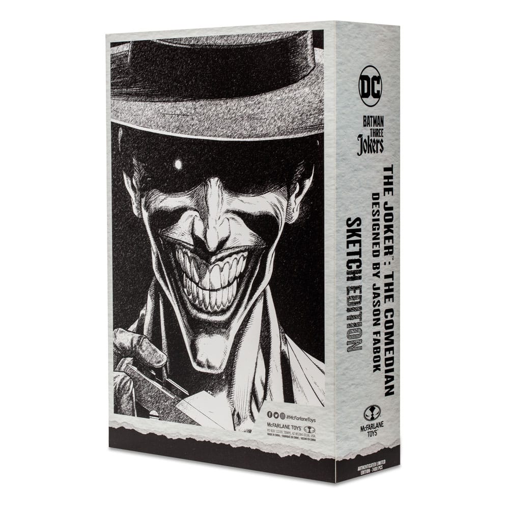 Batman: Tres Jokers DC Multiverse Action Figura The Joker: The Comedian Sketch Edition (Gold Label) 18 cm