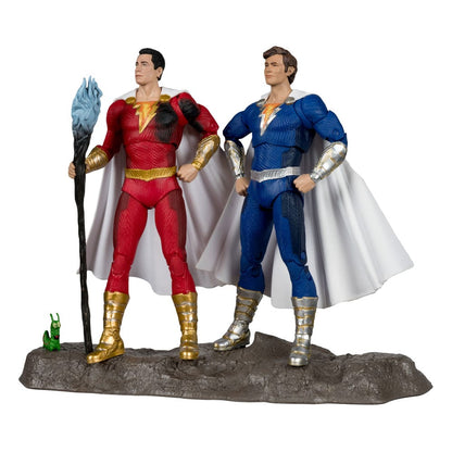 DC Multiverse Action Figures Pack od 2 Shazam (bitka oštećenja) i Freddie Freeman (zlatna naljepnica) 18 cm