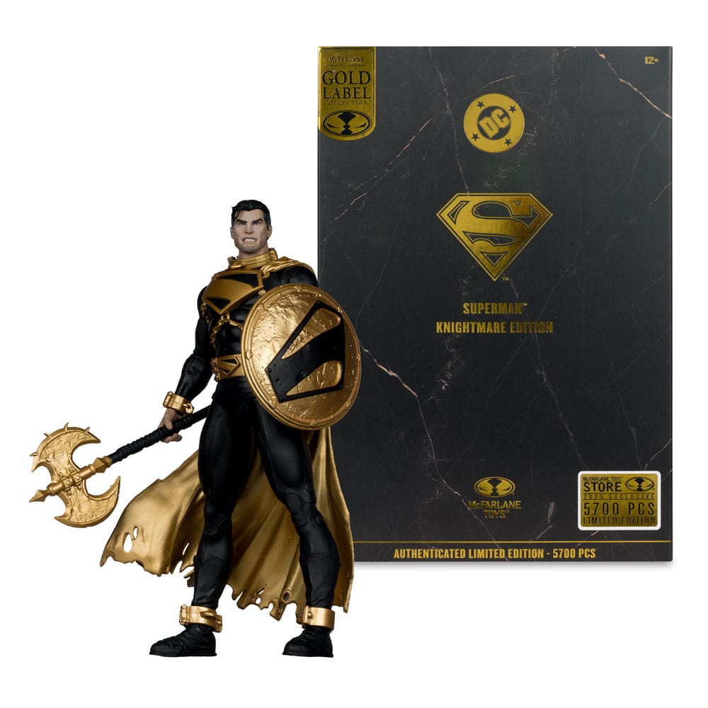 DC Multiverse Action Figur Stålmannen (Future State) (Knightmare) (Gold Label) 18 cm