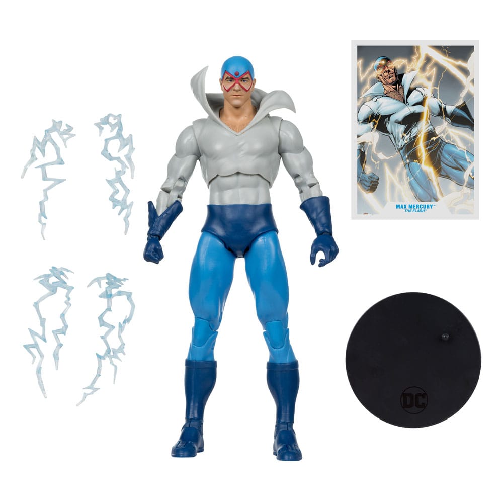 DC Multiverse Action Slika Max Mercury (Flash) Zlatna naljepnica 18 cm