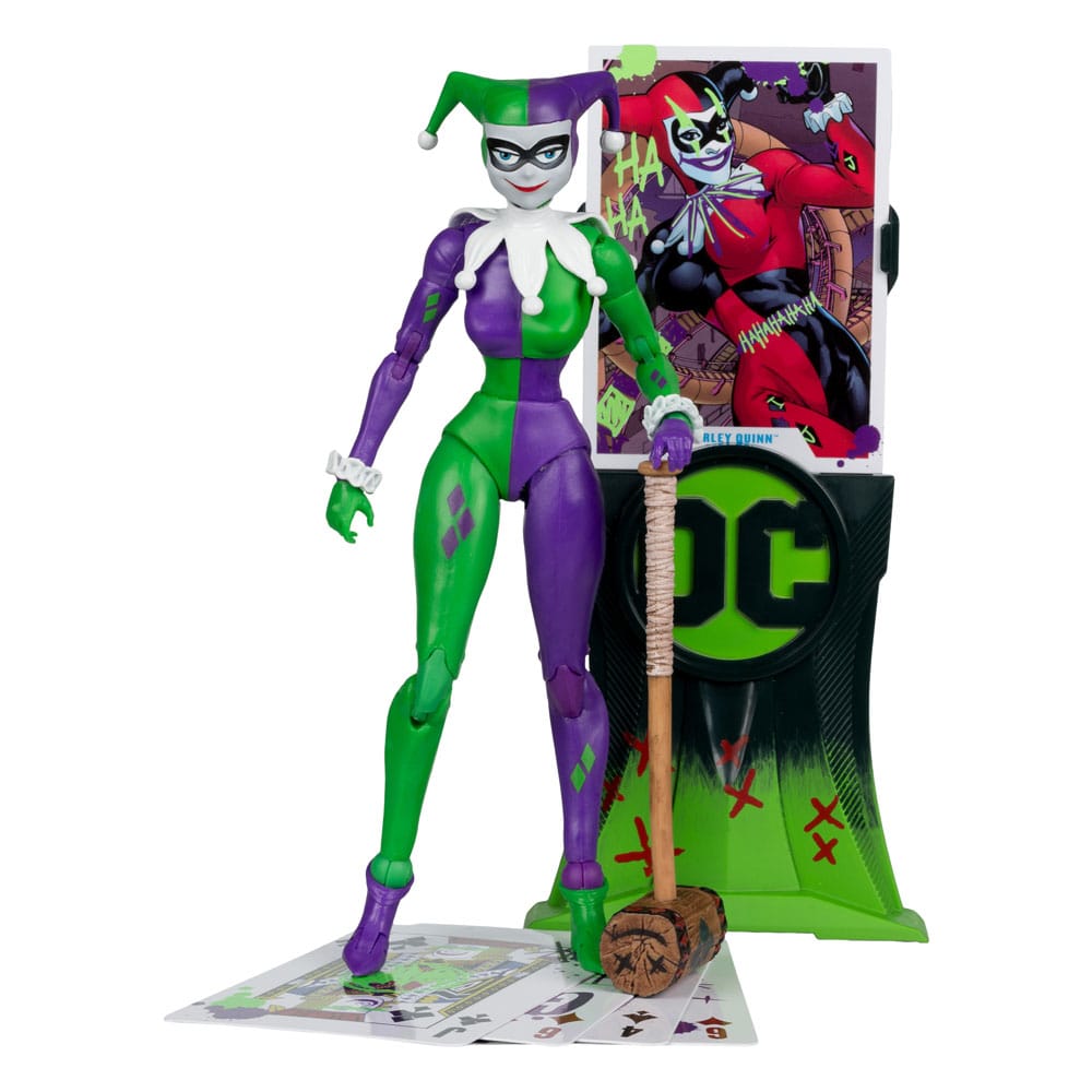 DC Multiverse akcijska figura Harley Quinn (DC Classic) Jokerized (zlatna naljepnica) 18 cm