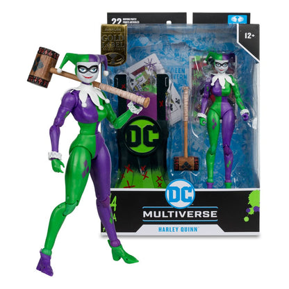 DC Multiverse akcijska figura Harley Quinn (DC Classic) Jokerized (zlatna naljepnica) 18 cm