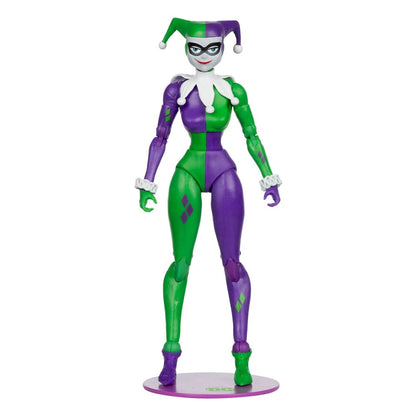 DC Multiverse akcijska figura Harley Quinn (DC Classic) Jokerized (zlatna naljepnica) 18 cm