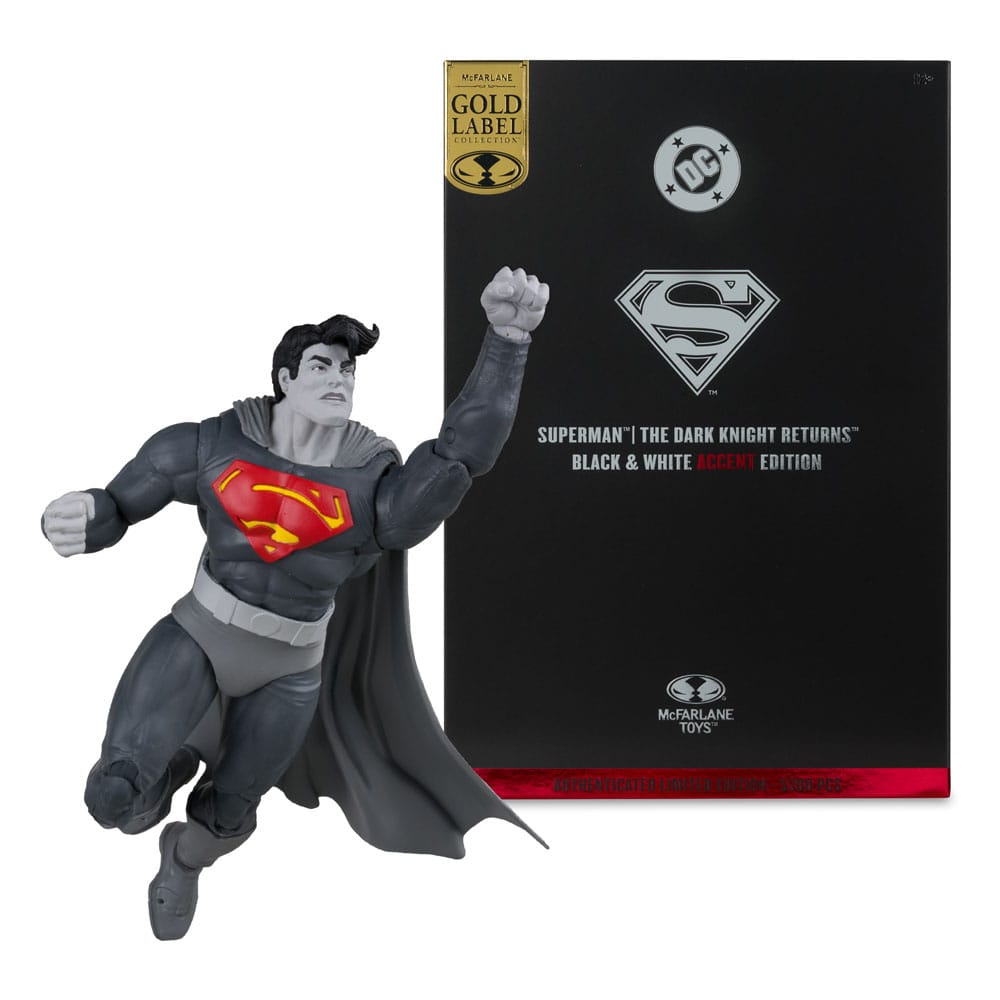DC Multiverse Action Figure Superman (The Dark Knight Returns) (Black & White Accent Edition) (etichetta dorata) 18 cm