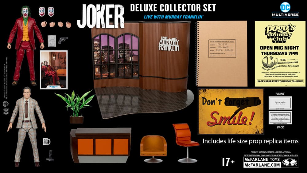 Joker DC Multiverse (Joker Movie) Deluxe Colllector Action Figur The Joker (Live With Murray Franklin) Limited Edition 18 CM