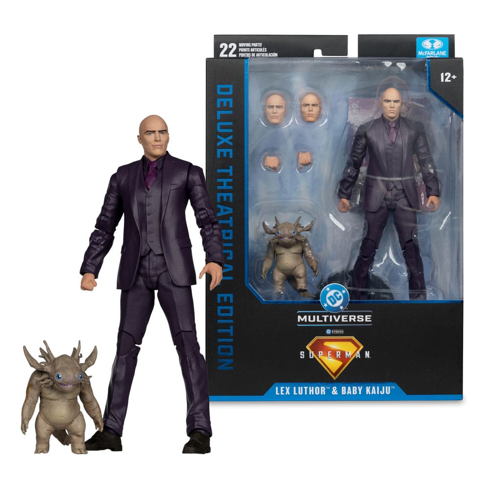 Superman (2025) DC Multiverse Deluxe Action Figure Lex Luthor con Baby Kaiju (Edizione teatrale deluxe) 18 cm