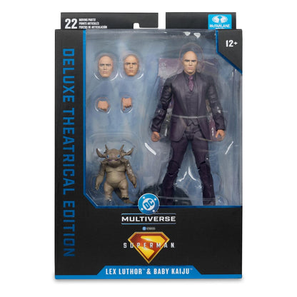 Superman (2025) DC Multiverse Deluxe Action Figure Lex Luthor con Baby Kaiju (Edizione teatrale deluxe) 18 cm