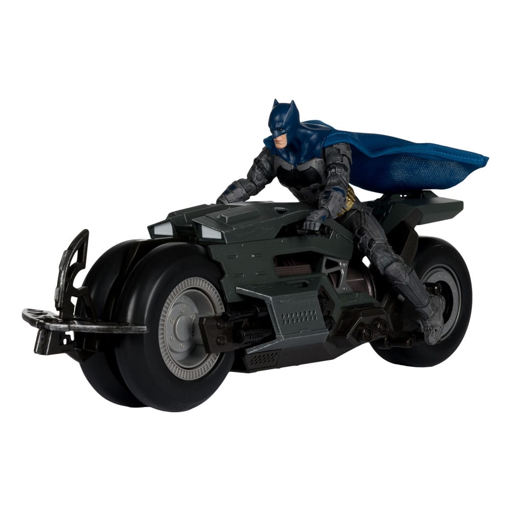 Il Batciclo del veicolo Flash DC Multiverse con Batman