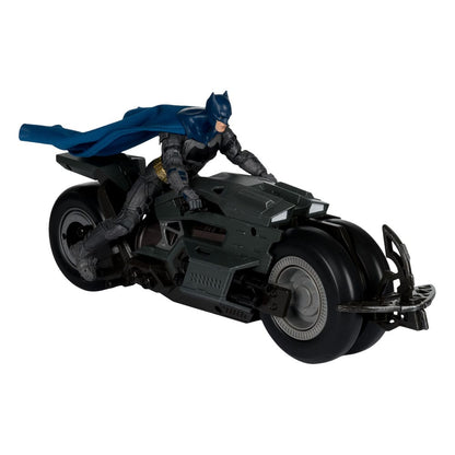 Il Batciclo del veicolo Flash DC Multiverse con Batman
