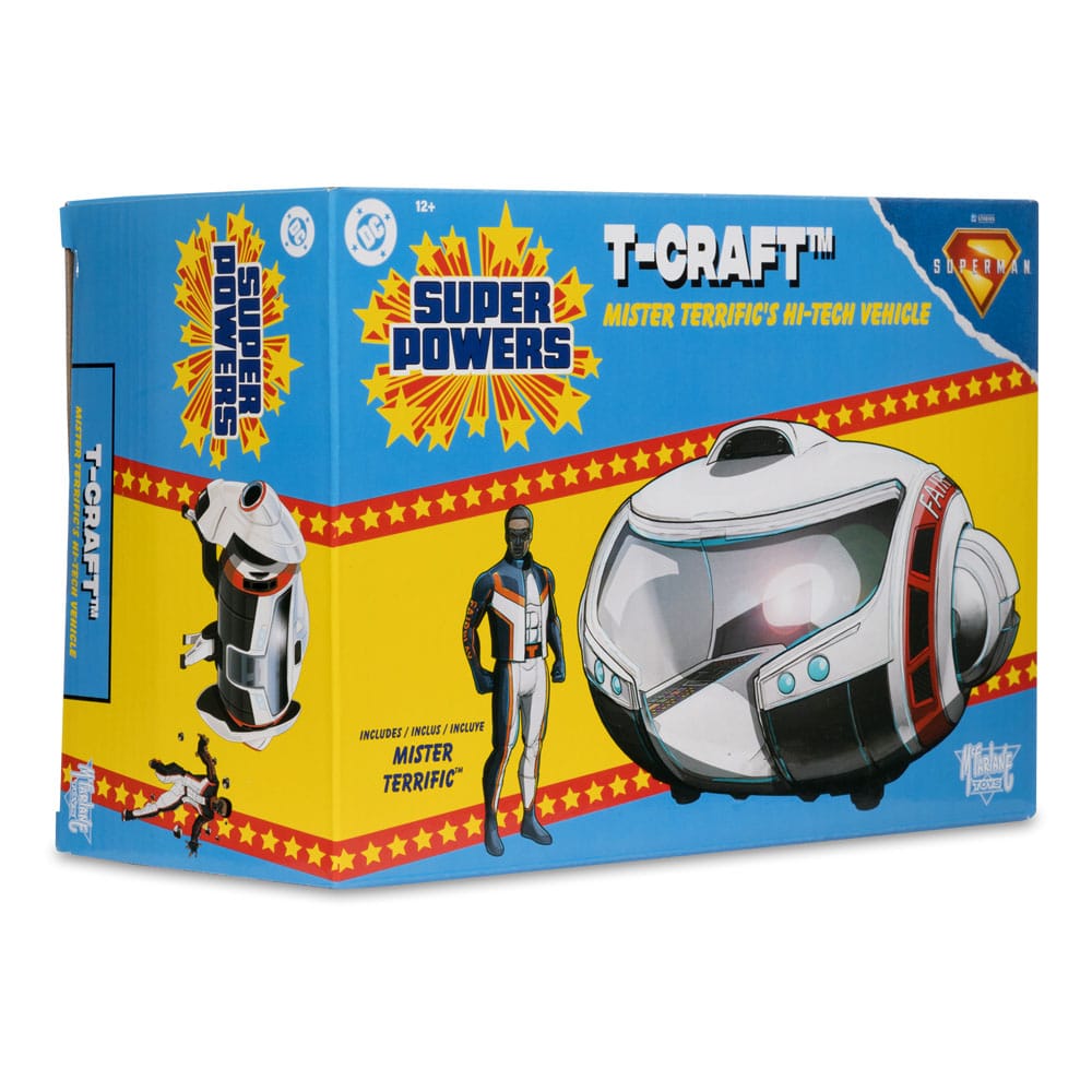 Superman (2025) DC Super Powers Direct Super Powers Figure con veicolo Mr. Terrific & T-Craft