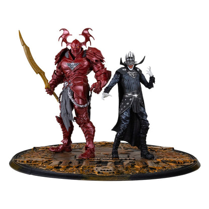 DC Multiverse McFarlane Collector Edition Action Figur 2-Pack #04 Batman who laughs (Knight Armor) & Nådesløs (Dark Multiverse) 18 cm