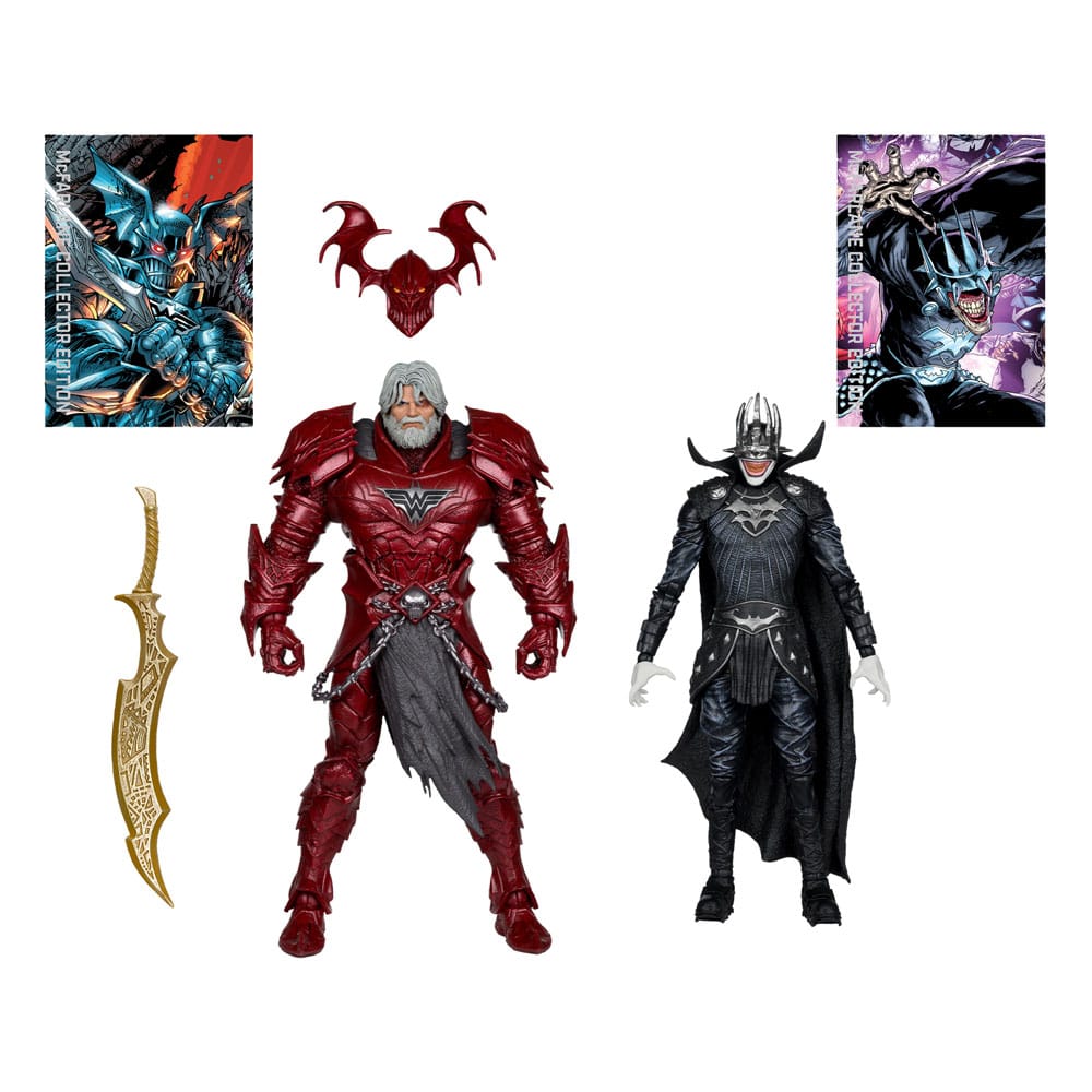 DC Multiverse McFarlane Collector Edition Action Figure 2-Pack #04 Batman che ride (Knight Armor) e Merciless (Dark Multiverse) 18 cm