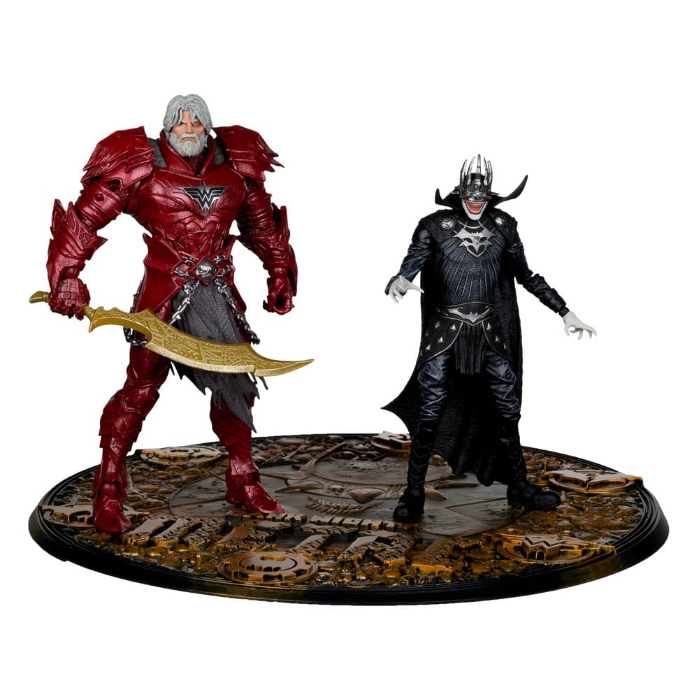 DC Multiverse McFarlane Collector Edition Action Figur 2-Pack #04 Batman who laughs (Knight Armor) & Nådesløs (Dark Multiverse) 18 cm
