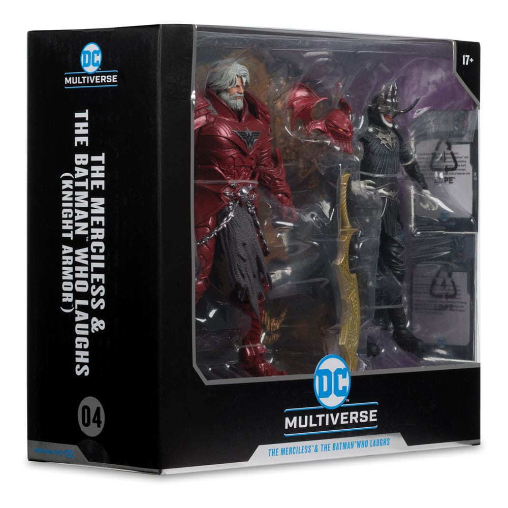 DC Multiverse McFarlane Collector Edition Action Figur 2-Pack #04 Batman who laughs (Knight Armor) & Nådesløs (Dark Multiverse) 18 cm