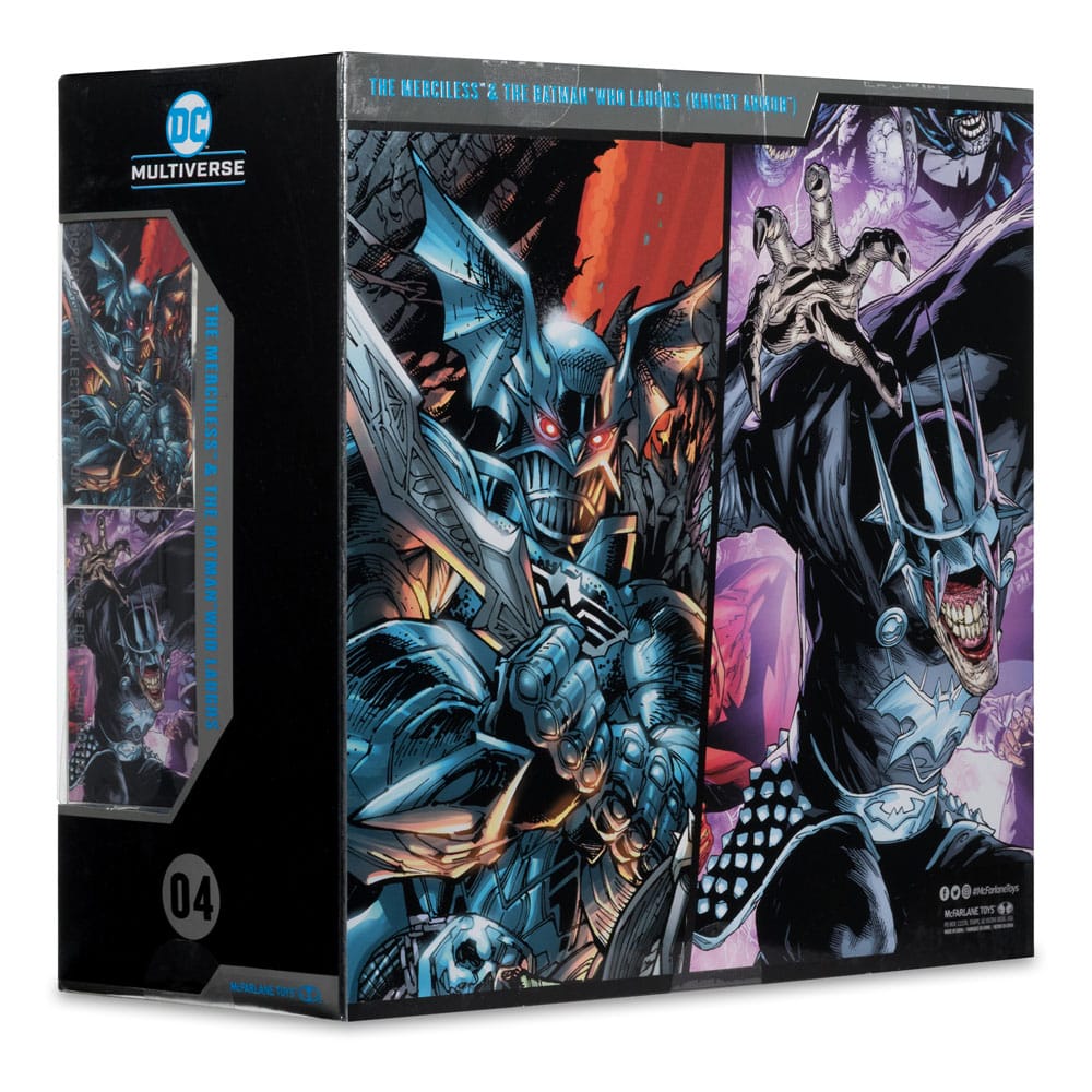 DC Multiverse McFarlane Collector Edition Action Figure 2-Pack #04 Batman che ride (Knight Armor) e Merciless (Dark Multiverse) 18 cm