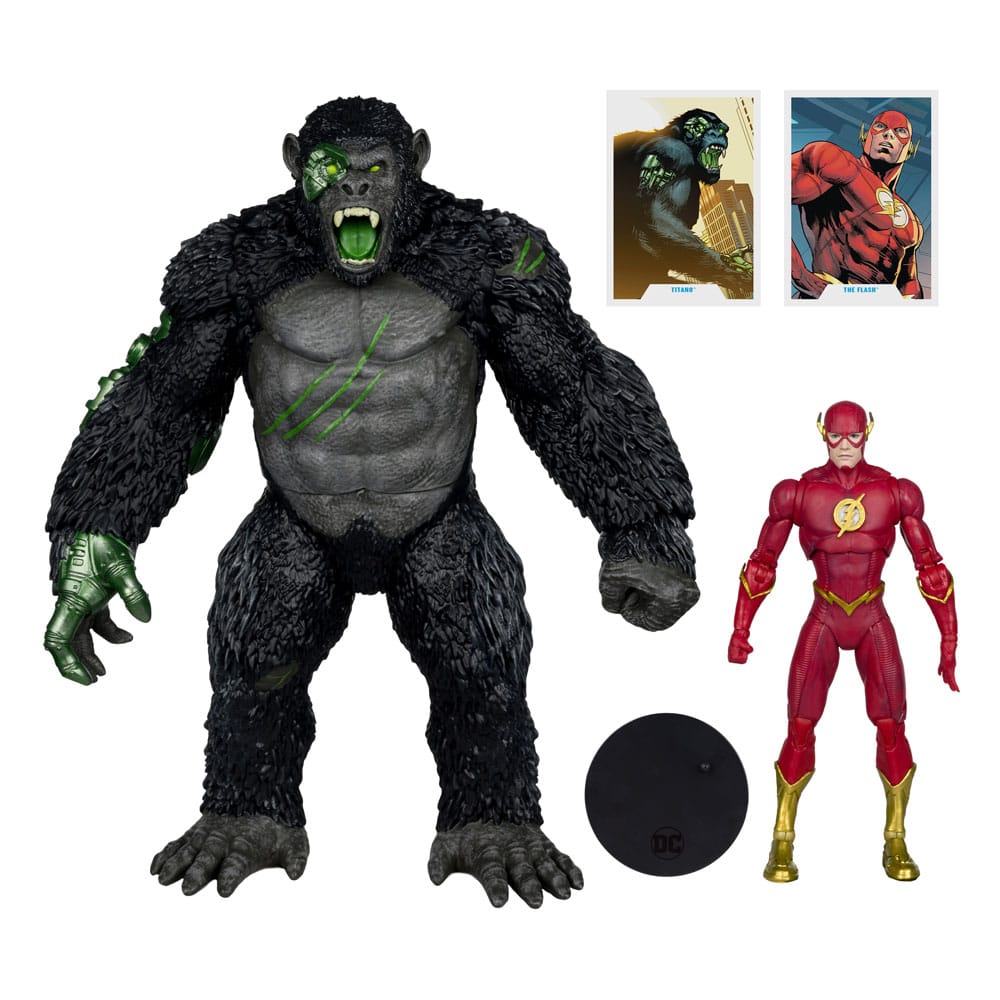 DC Multivese Action Şekil 2 Pack Flash vs. Titano 18 cm