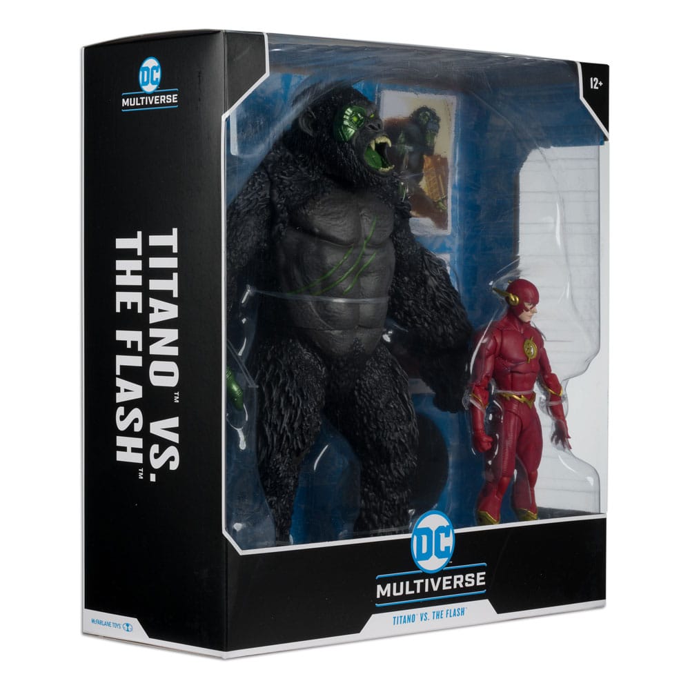 DC Multivese Action Şekil 2 Pack Flash vs. Titano 18 cm