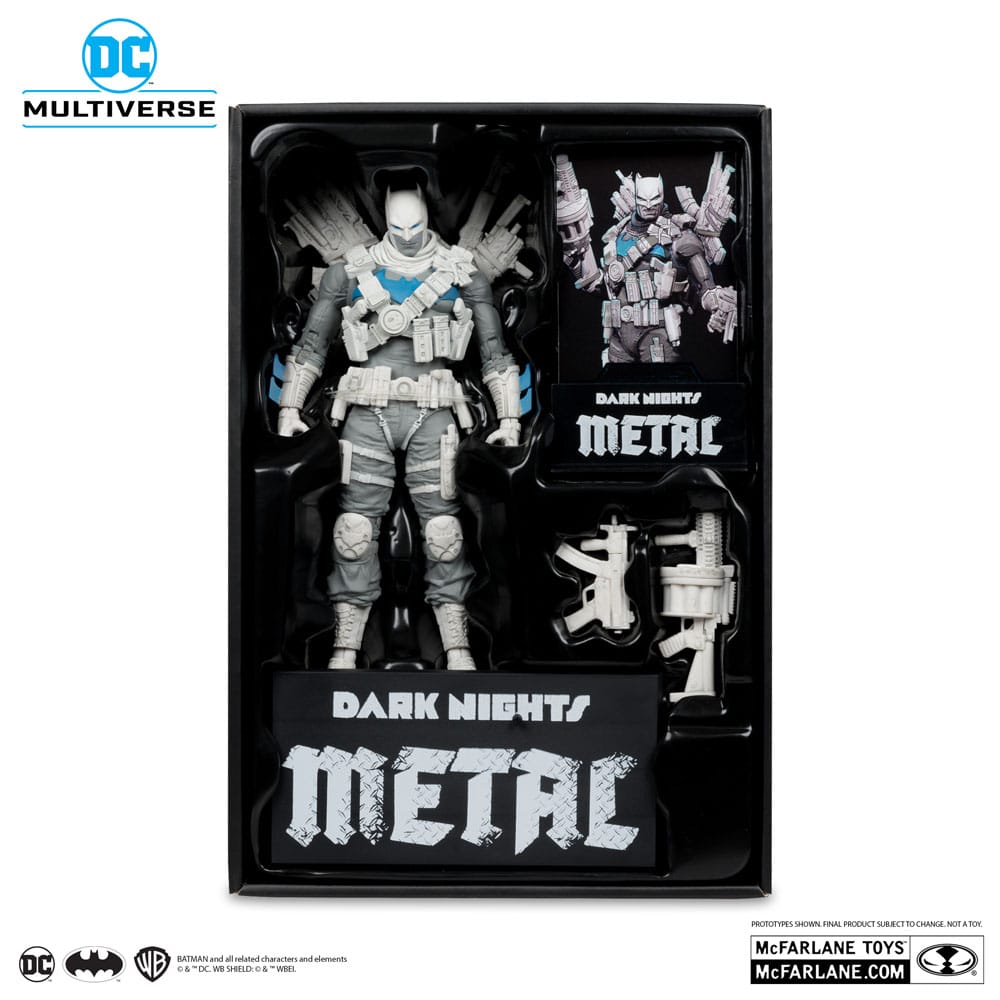 DC Multiverse actie Figuur The Grim Knight (Dark Nights Metal) (Black & White Accent Edition) (Gold Label) 18 cm