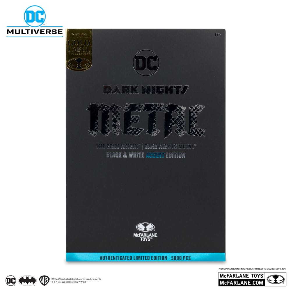DC Multiverse actie Figuur The Grim Knight (Dark Nights Metal) (Black & White Accent Edition) (Gold Label) 18 cm