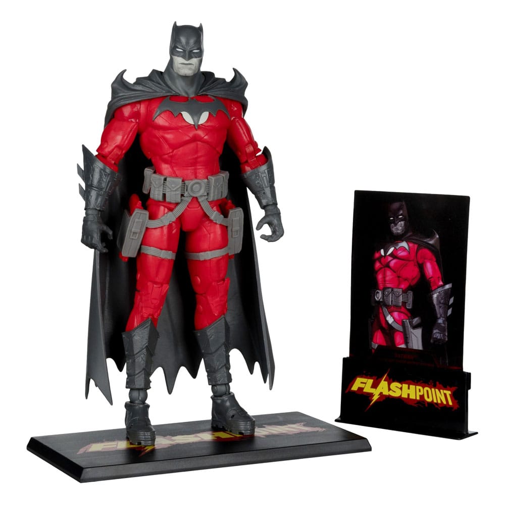 Figurine DC Multiverse Batman (Flashpoint) (Black & White Accent Edition) (Gold Label) 18 cm