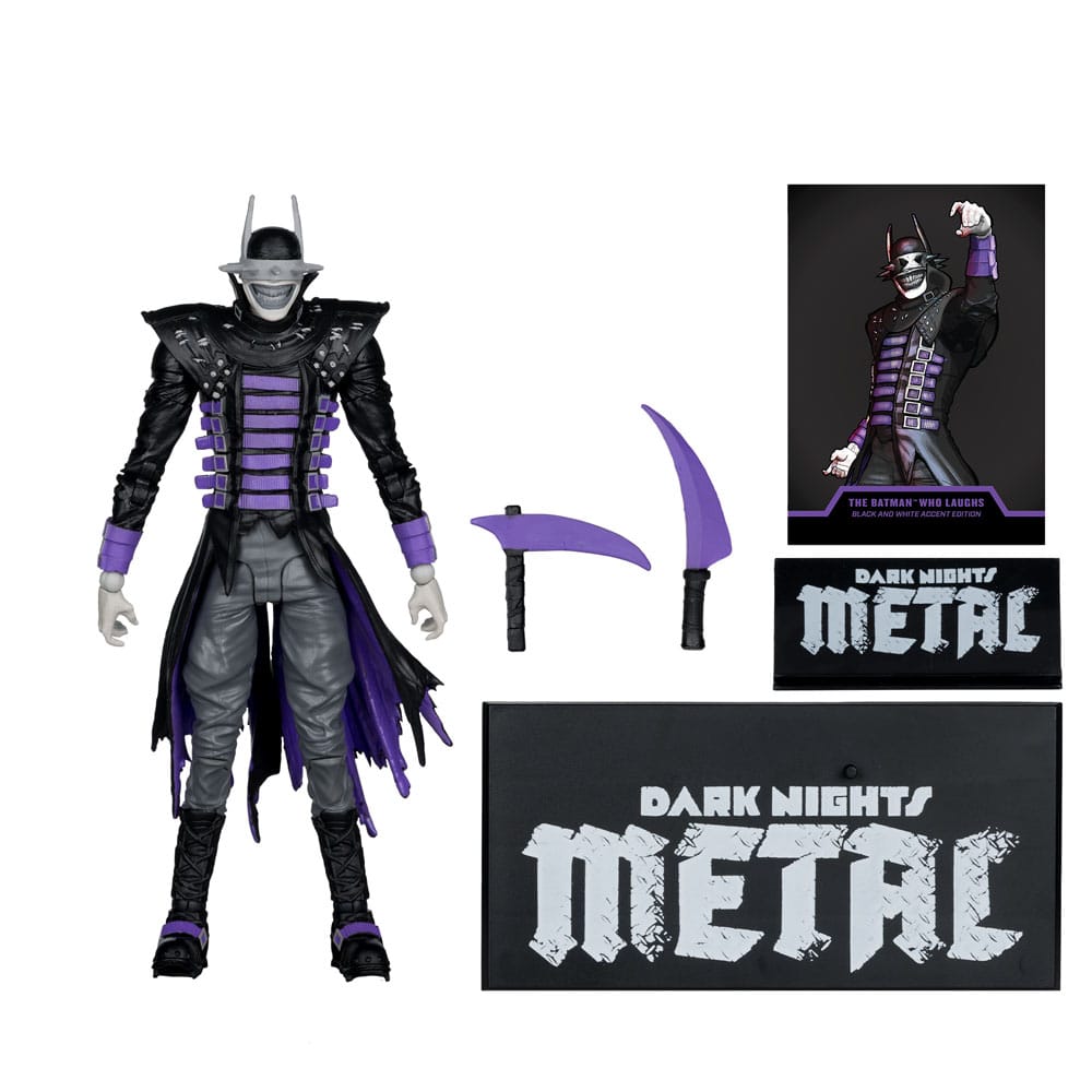 DC Multiverse actiefiguur The Batman Who Laughs (zwart-wit met accent) (gouden label) 18 cm