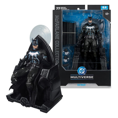 Figura de acción DC Multiverse McFarlane Collector Edition #47 Silla Batman y Mobius (Darkseid War) 18 cm
