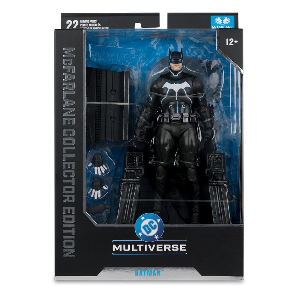 Figura de acción DC Multiverse McFarlane Collector Edition #47 Silla Batman y Mobius (Darkseid War) 18 cm