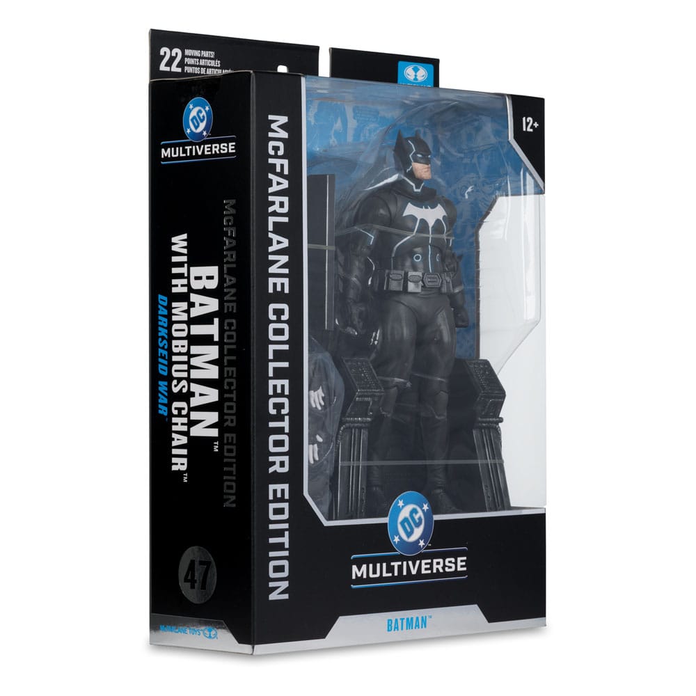 Figura de acción DC Multiverse McFarlane Collector Edition #47 Silla Batman y Mobius (Darkseid War) 18 cm