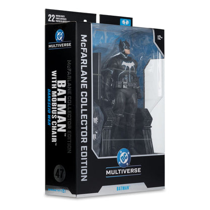 Figura de acción DC Multiverse McFarlane Collector Edition #47 Silla Batman y Mobius (Darkseid War) 18 cm