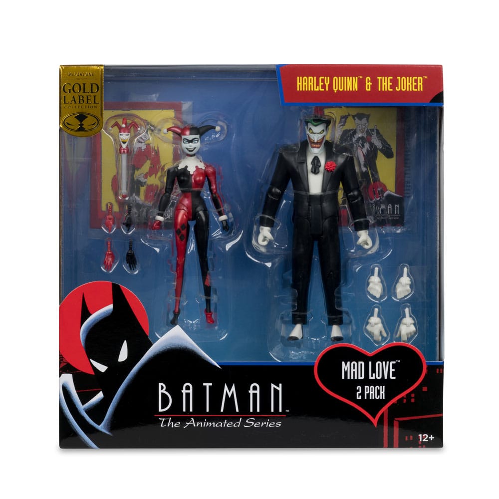 Batman: The Animated Series DC Direct Action Figures Harley Quinn & The Joker (Mad Love) (Gold Label) 18 cm
