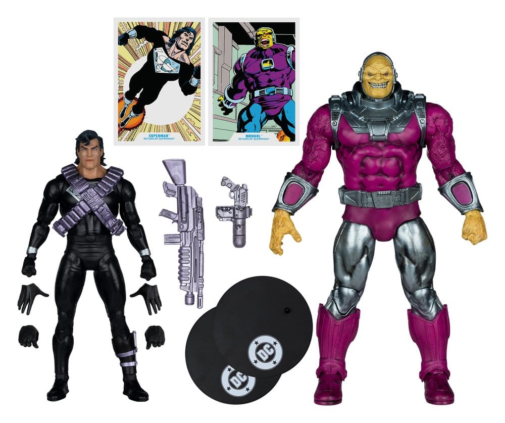 DC Multiverse Megafig Action Figure Confezione da 2 Mongul vs Superman (Il ritorno di Superman) 25 cm