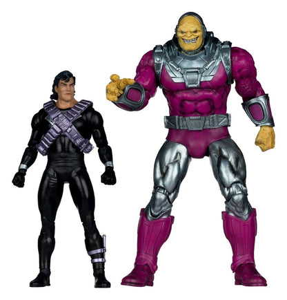 DC Multiverse Megafig Action Figure Confezione da 2 Mongul vs Superman (Il ritorno di Superman) 25 cm