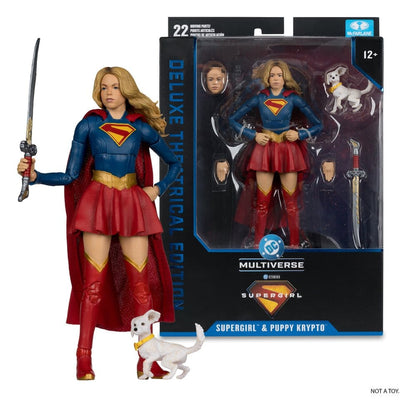 Supergirl (2026) DC Theatrical Deluxe Edition Action Figure Supergirl e Baby Krypto 17 cm