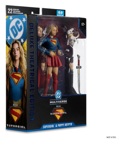 Supergirl (2026) DC Theatrical Deluxe Edition actiefiguur Supergirl & Baby Krypto 17 cm